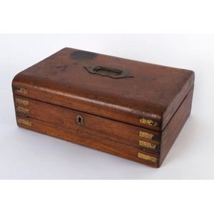 An Australian writing box with campaign fittings and well…