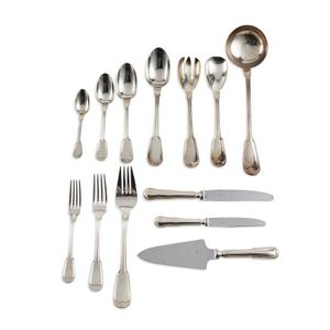 A 60-Piece set of silver plate canteen of French cutlery by…