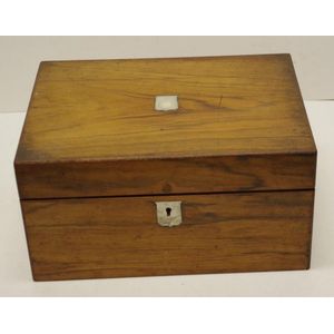 Victorian ladies sewing box with fitted interior mother of…