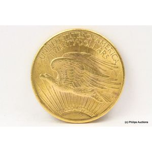 An American $20 gold coin 1925, 21.6ct yellow gold, dated 1925,…