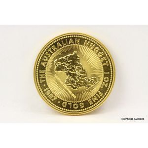 An Australian 1OZ nugget gold coin 1897, 24ct yellow gold,…