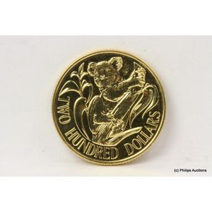 An Australian $200 gold coin 1980, 22ct yellow gold, presented…