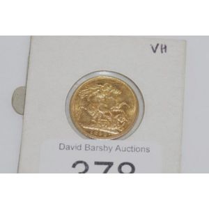 Australian mint gold sovereign 1892 (Melbourne), graded EF