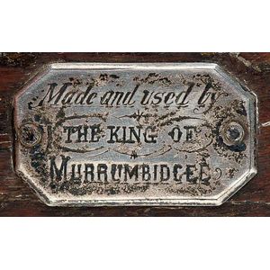 A boomerang made and used by the King of Murrumbidgee,…