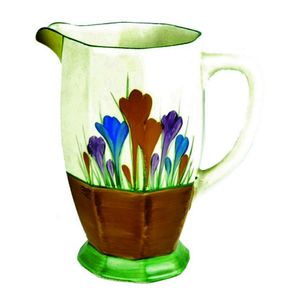 A Clarice Cliff 'Bizarre' Crocus pattern jug, '…