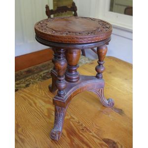 Antique swivel piano stool - Seating - Stools - Furniture