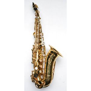 A curved Yanagisawa Soprano saxophone in fitted case, length 50…