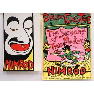 Two Nimrod Theatre posters. Richard bell, the Servant of two…