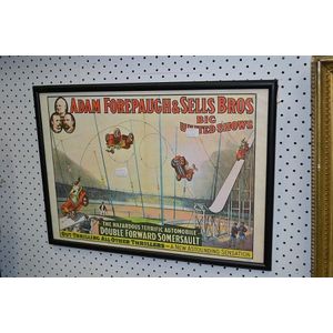 Original circus Museum poster, 1960, Sells Bros, Automobile,…