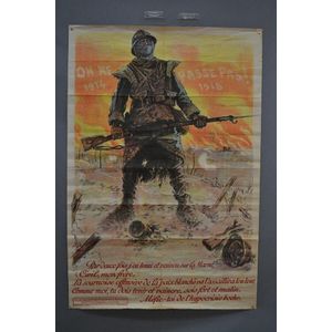 Large original French World War I military poster, Artist…