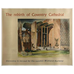 A large British Railways 'The Rebirth of Coventry Cathedral'…