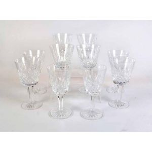 Part set of ten Waterford Crystal Lismore glasses eight wine…