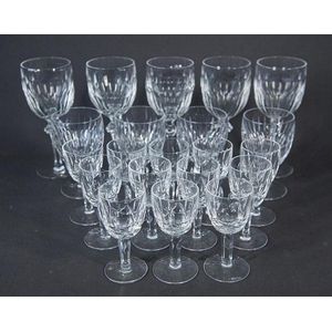 Set 19 Waterford Crystal glasses, including 5 white wine; four…