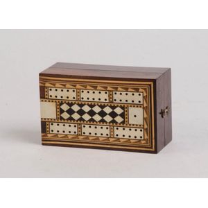An Edwardian ebony and ivory inlaid rosewood cribbage board,…