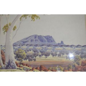 Walter Ebatarinja 'Central Australia', watercolour, signed…