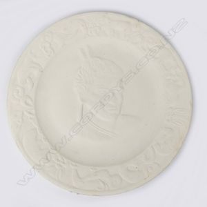 A Crown Lynn Wharetana ware wall plate 'Maori Chief', model&hellip;