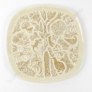 A Crown Lynn Potteries 'Legend' plate, rounded square form with&hellip;