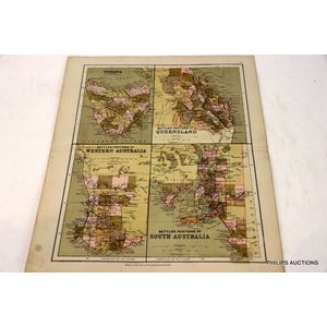 A folio of over forty Australian state maps, antique and…