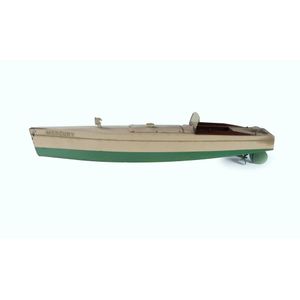 Bassett Lowke, Britain, clockwork Speedboat. Cream painted…