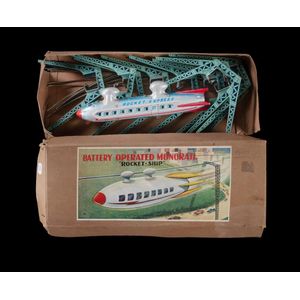 Linemar toys, Japan. Tin lithographed, battery operated,…