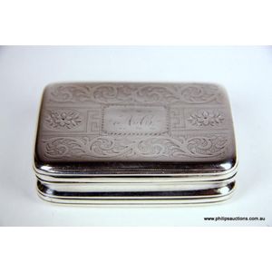 A Scottish sterling silver patch box, 1821 Edinburgh, with…