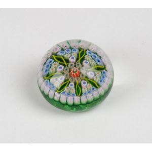 A millefiori glass paperweight, 20th century. 6 cm diameter