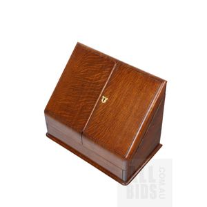 Victorian oak Desktop writing compendium with original London…
