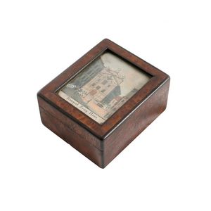 19th century trinket box, veneered timber box with hinged lid,…