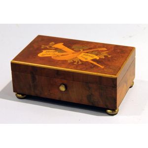 Swiss Reuge Music Box with Inlaid Mandolin Flute - Musical Boxes ...