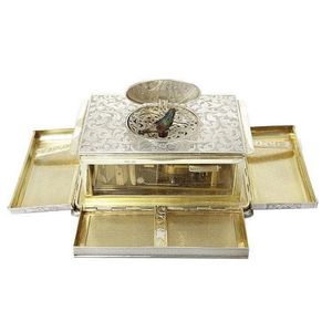 A German silver singing bird cigarette box, early 20th century,…
