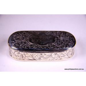 A Victorian sterling silver patch box, 1853 Birmingham, with…