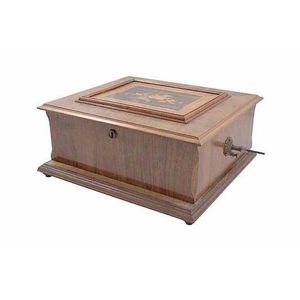 German 19th century walnut cased Polyphon musical disc player…