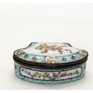 Antique enamelled jewellery and trinket box - price guide and values