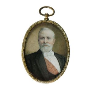 Portrait miniature of Monsieur Loulit. in oval gilt frame. 8.5…