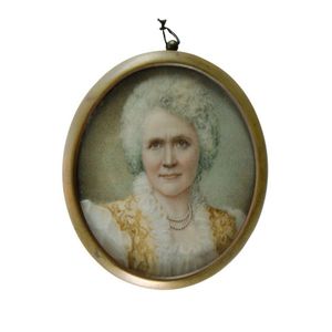 Portrait miniature of an unknown older lady with Powdered hair.…