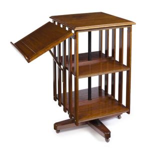 An unusual mahogany revolving library bookcase with collapsable&hellip;