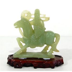 Vintage Chinese green agate/jade store horse figurine