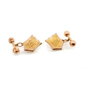 Gold cufflinks with various gemstones - price guide and values