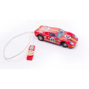 Alps Japanese boxed tinplate Ford Gt 40 red remote steering