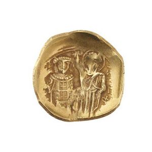 An ancient Byzantine Nicaea Empire gold coin, John 111 Doukas…