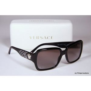 black versace sunglasses with rhinestones