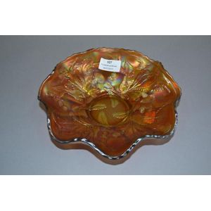 Vintage Carnival Glass Bowls Orange/ Gold 6 in total buy