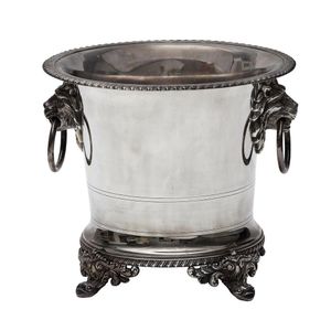 Silver-Plated Wine Cooler Cup With Gadroon Border