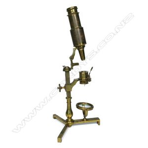 An early brass compound microscope by Benjamin Martin c.1775,…
