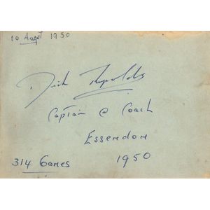 Essendon: 1950 Autograph Book with c18 Essendon signatures…