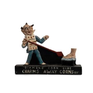 'The Diamond Corn Cure' rare point of sale advertising statue,…