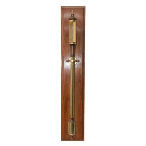 An antique wall mounted no. 98 stick barometer by Burke & Jones…