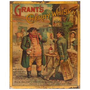 'Grant's Cherry Whisky' colour lithographic advertisement on…