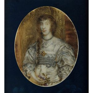 Early portrait miniature of a lady. Likely English, 18th…
