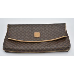 Louis Vuitton Brown Canvas Embroidered 17.5 x 20 Dust Bag W